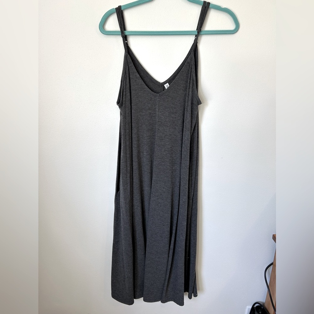 Dark Gray Spaghetti Strap Women’s Dress Large